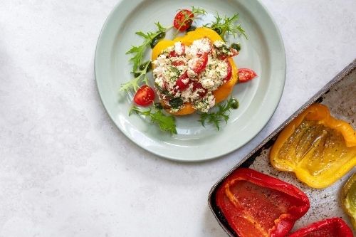 Tomato & Ricotta Stuffed Peppers